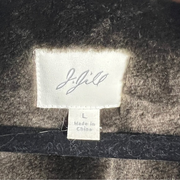 J.Jill Faux Suede Coat Women's Size Large Faux Fur Collar and Cuff Trim Tan - Picture 8 of 11